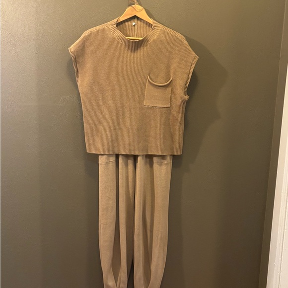 Casual Tan Knit Set - Picture 3 of 5